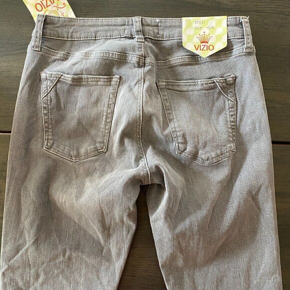 Vizio Women's Stretch Skinny Fit Denim Jeans High Rise Gray Size 5 NWT - Picture 5 of 8